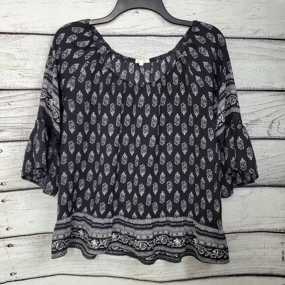 Maurices Small Black Floral Blouse - Picture 1 of 7